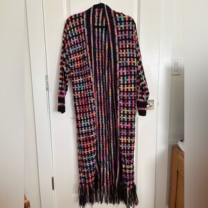 Long Funky Colorful Knit Sweater